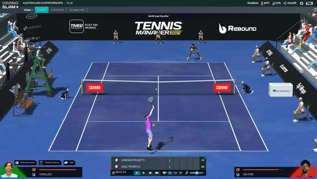 Tennis Manager Gameplay Screenshot