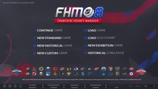 Franchise Hockey Manager Gameplay Screenshot