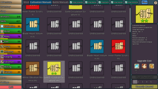 Idle Cultivation Gameplay Screenshot