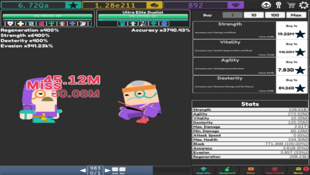 Idle Superpowers Gameplay Screenshot