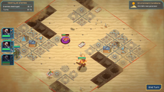 Ignited Steel: Mech Tactics Gameplay Screenshot