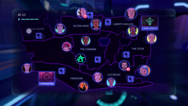 Neo Cab Gameplay Screenshot