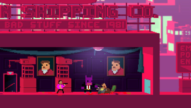 Not a Hero Gameplay Screenshot