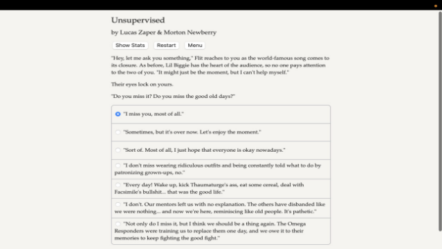Unsupervised Gameplay Screenshot